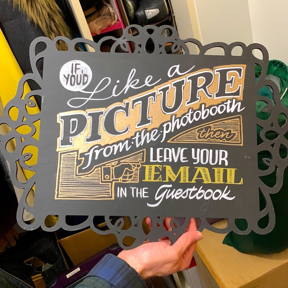 Wedding Party Photo Booth picture sign
